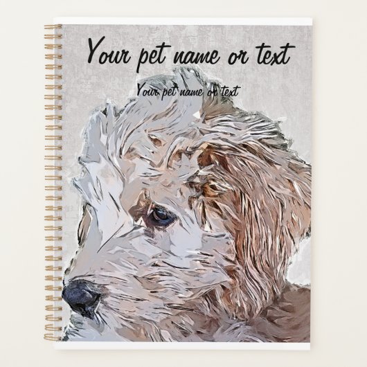 Super Cute Goldendoodle Puppy Dog Planner (Voorkant)