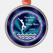Super Cute Gymnastics-kerstversieringen Metalen Ornament (Voorkant)