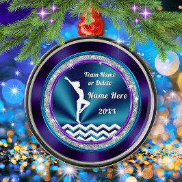 Super Cute Gymnastics-kerstversieringen Metalen Ornament