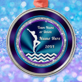 Super Cute Gymnastics-kerstversieringen Metalen Ornament