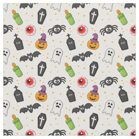 Super Cute Halloween Fabric Stof (Close Up)