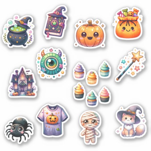 Super Cute Halloween Sticker (Voorkant)