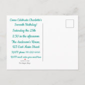 Super Cute Hamster/Mouse Birthday Party Uitnodiging Briefkaart (Achterkant)