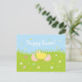 Super Cute Happy Easter Baby Chick Feestdagenkaart (Staand voorkant)