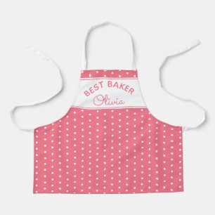 Super Cute Head Baker Pink Polka Dot Girly Baking Schort