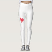 Super Cute Heart-Leggings voor Valentijnsdag Leggings (Voorkant)