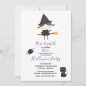 Super Cute heks Halloween Birthday Kaart (Voorkant)