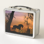 Super Cute Horse and Oak Tree with Fence Lunch Box (Voorkant)