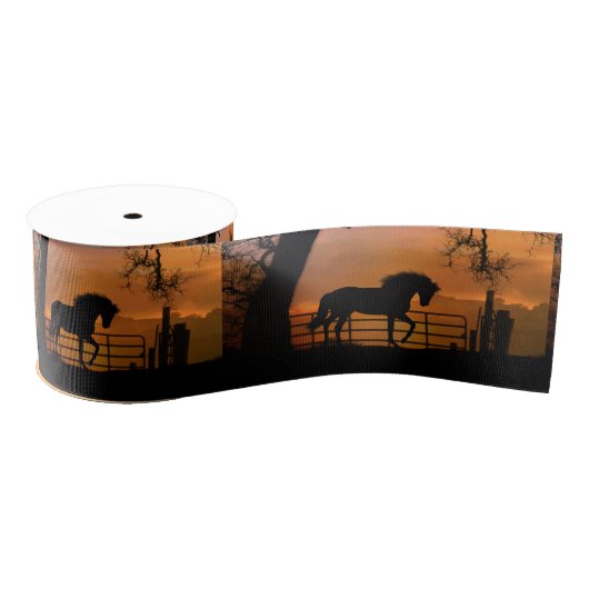Super Cute Horse Ribbon Grosgrain Lint (Spoel)