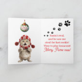 Super Cute Kat Kerst Kaart (Binnen)