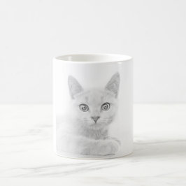 SUPER CUTE Kat Portret Foto Koffiemok