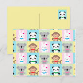 Super Cute Kawaii Animal Mascots Briefkaart (Voorkant / Achterkant)
