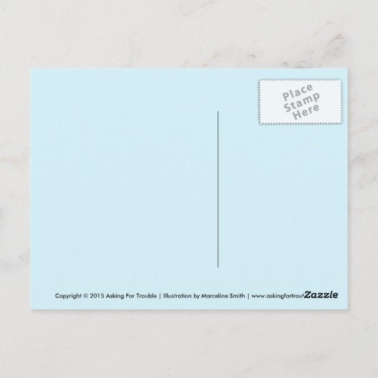 Super Cute Kawaii Bunny Briefkaart (Achterkant)