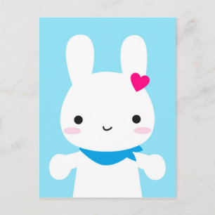 Super Cute Kawaii Bunny Briefkaart