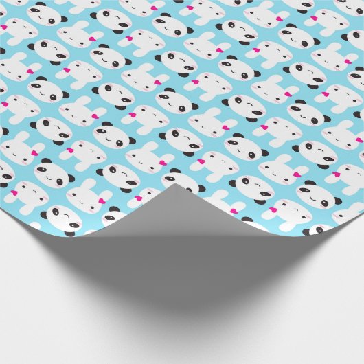 Super Cute Kawaii Bunny en Panda Cadeaupapier (Hoek)