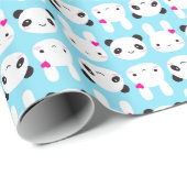 Super Cute Kawaii Bunny en Panda Cadeaupapier (Rol Hoek)