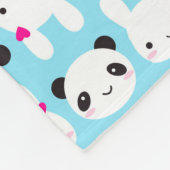 Super Cute Kawaii Bunny en Panda Fleece Deken (Hoek)