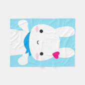 Super Cute Kawaii Bunny Fleece Deken (Voorkant (Horizontaal))