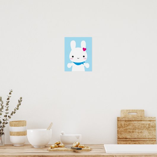 Super Cute Kawaii Bunny Poster (Keuken)