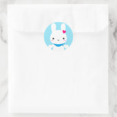 Super Cute Kawaii Bunny Ronde Sticker (Tas)