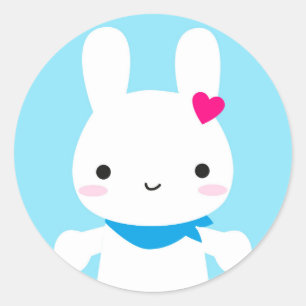 Super Cute Kawaii Bunny Ronde Sticker
