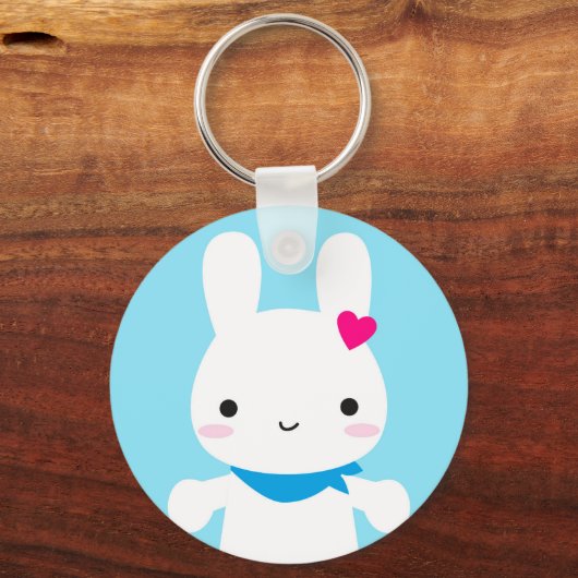 Super Cute Kawaii Bunny Sleutelhanger (Voorkant)