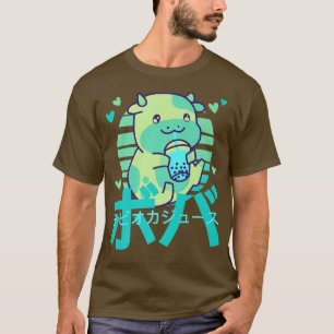 Super Cute Kawaii Koe Boba Bubble Tea Retro Blue A T-shirt