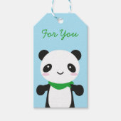 Super Cute Kawaii Panda Cadeaulabel (Voorkant)
