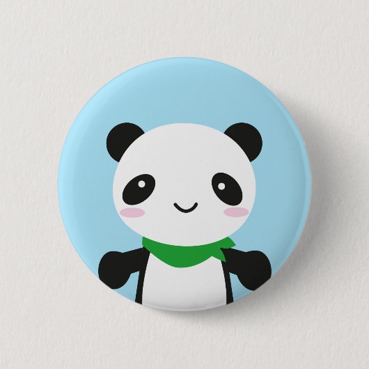 Super Cute Kawaii Panda Ronde Button 5,7 Cm (Voorkant)