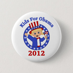 Super Cute Kinderen voor Obama T - shirts en Gifts Ronde Button 5,7 Cm