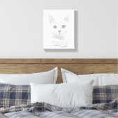 SUPER CUTE Kitten Cat Portret Canvas Afdruk (Insitu (Slaapkamer))