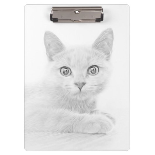 SUPER CUTE Kitten Cat Portret Klembord (Voorkant)