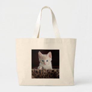 Super Cute Kitten met mooie ogen Grote Tote Bag