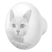 SUPER CUTE Kitten Portret Foto Keramische Knop (Rechts)