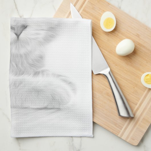 SUPER CUTE Kitten Portret Foto Theedoek (Quarter Fold)