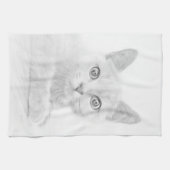 SUPER CUTE Kitten Portret Foto Theedoek (Horizontaal)