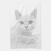 SUPER CUTE Kitten Portret Foto Theedoek (Verticaal)