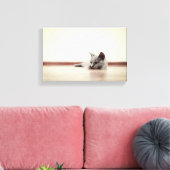 SUPER CUTE Kitten Portret -  stijl Canvas Afdruk (Insitu (Woonkamer))
