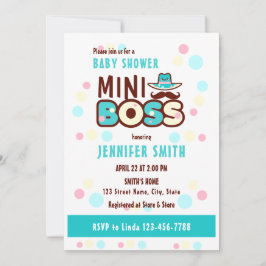 Super Cute Mini Boss Baby Boy Shower Kaart