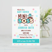 Super Cute Mini Boss Baby Boy Shower Kaart (Staand voorkant)
