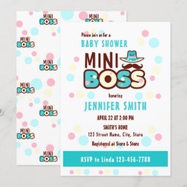 Super Cute Mini Boss Baby Boy Shower Kaart