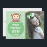 Super Cute Monkey en Flowers Kids Birthday Foto Kaart<br><div class="desc">Super Cute Monkey en Flowers Kids Birthday Foto</div>
