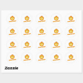 Super Cute Monkey Ronde Sticker (Vel)