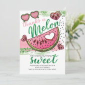 Super Cute One in een Melon Party Foto Dank je wel Bedankkaart (Staand voorkant)