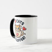 Super cute Orange Tabby Cats and Coffee Mok (Voorkant links)