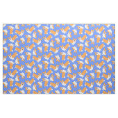 Super Cute Pembroke Welsh Corgi Pattern Blue Stof (Yard (91,4 cm))