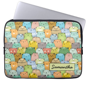 Super Cute Personalized Cat Laptop Sleeve