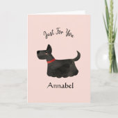 Super Cute Personalized Terrier Kaart (Voorkant)
