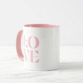 Super Cute Pink "Love Coffee Cup" Mok (Voorkant links)