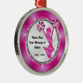 Super Cute Pink Persoonlijke Cheerleader Ornament (Rechts)